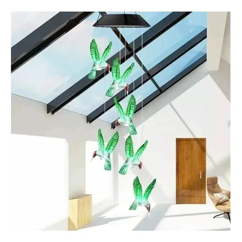 LAMPARA COLGANTE LED SOLAR MULTICOLOR PARA JARDIN - 5