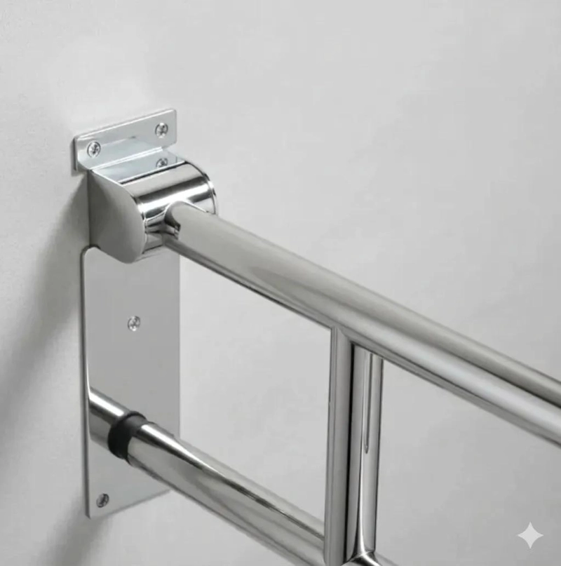 BARRA DE SEGURIDAD ABATIBLE RECTA ACERO INOXIDABLE 60 CM - 5