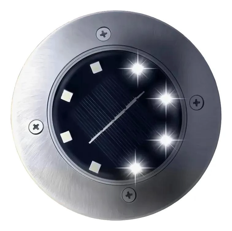 FOCO SOLAR LED PARA JARDIN CON LUZ BLANCA Y AMARILLA - 1