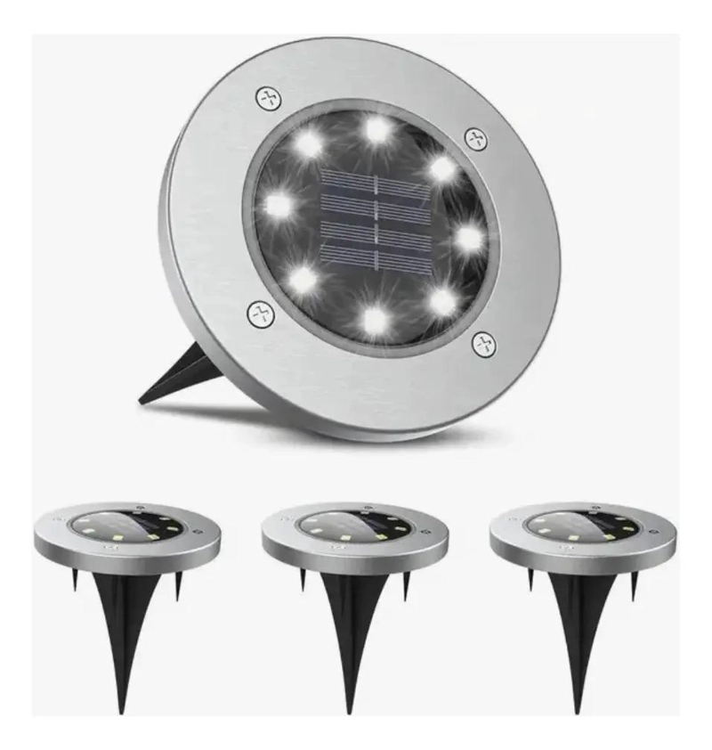 FOCO SOLAR LED PARA JARDIN CON LUZ BLANCA Y AMARILLA - 3