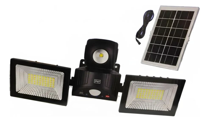 FOCO SOLAR LED 200W CON SENSOR DE MOVIMIENTO IP67 - 1