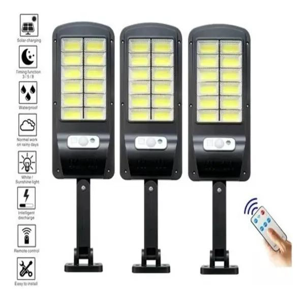 PACK 3 FOCOS LED SOLARES 400W CON KIT DE INSTALACION - 2
