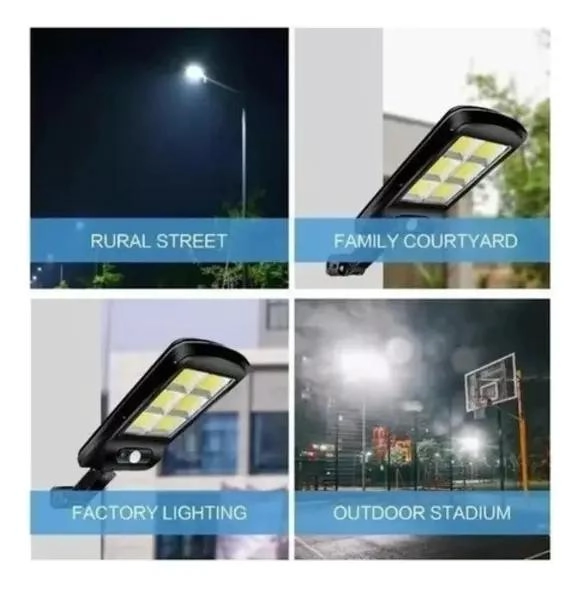 PACK 3 FOCOS LED SOLARES 400W CON KIT DE INSTALACION - 4