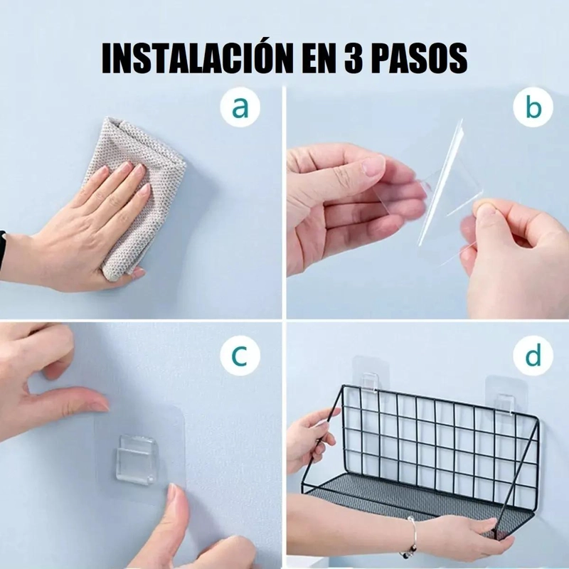 PACK 2 ORGANIZADORES ADHESIVOS PARA DUCHA Y BAÑO - 5