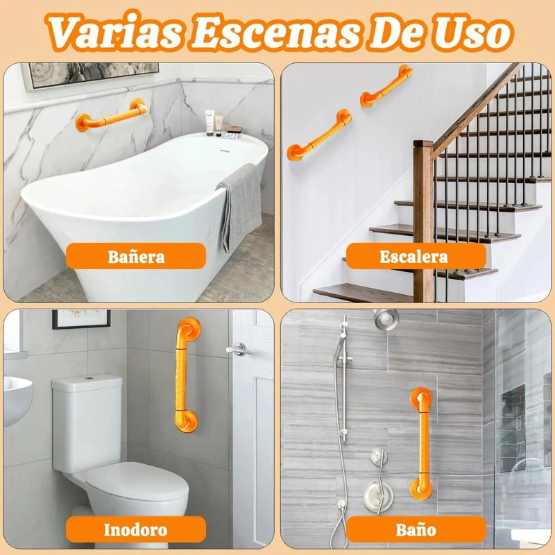 JUEGO 2 BARRAS DE SEGURIDAD ANTIDESLIZANTES 40CM - 4