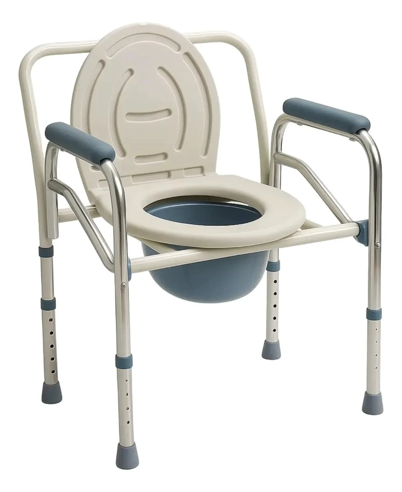 SILLA INODORO PORTATIL CON AGARRADERA AJUSTABLE PARA BAÑO - 1