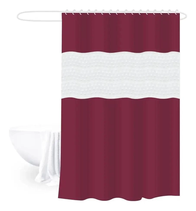 CORTINA DE BAÑO IMPERMEABLE DE TELA 200X180 CM - 1