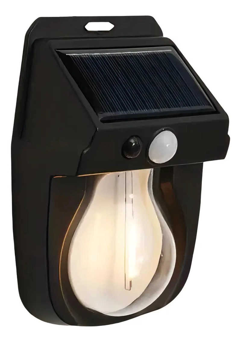 APLIQUE SOLAR DE PARED CON SENSOR DE MOVIMIENTO IMPERMEB - 1