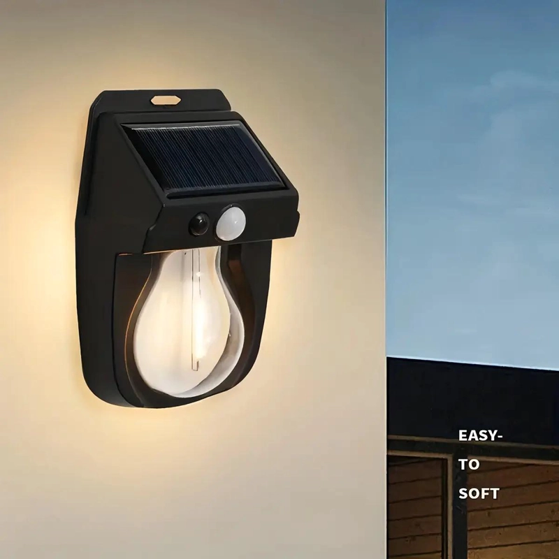 APLIQUE SOLAR DE PARED CON SENSOR DE MOVIMIENTO IMPERMEB - 5