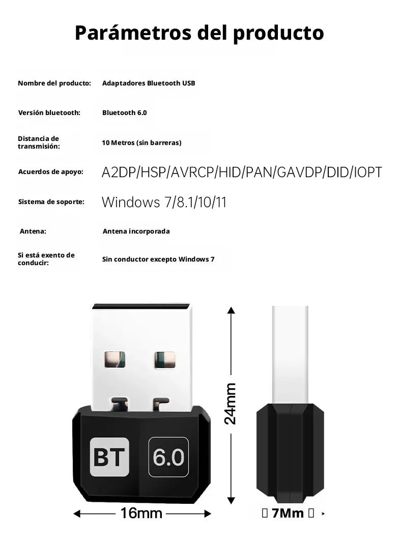 ADAPTADOR BLUETOOTH 6.0 USB TRANSMISOR Y RECEPTOR - 2