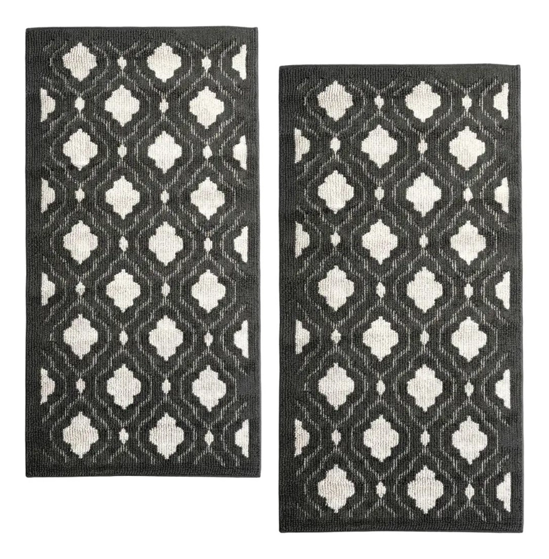 ALFOMBRA TEJIDA ANTIDESLIZANTE LAVABLE PACK 2 - 1