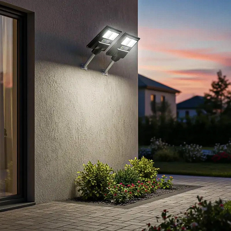 PACK 2 FOCOS SOLARES LED 60W PARA EXTERIOR - 1