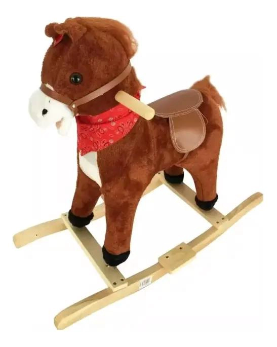 CABALLO BALANCIN DE MADERA CON SONIDO PARA NIÑOS - 1
