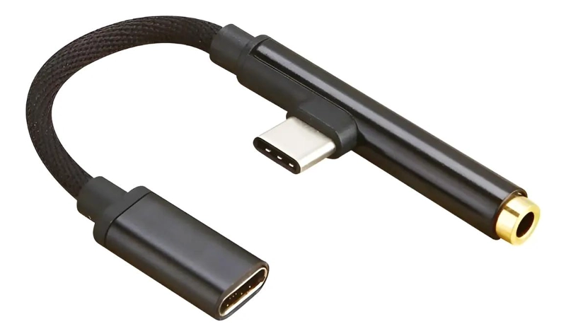 GENÉRICO ADAPTADOR TIPO C PARA AUDIFONOS Y CARGA
