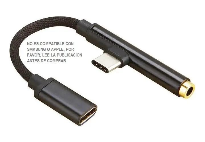 ADAPTADOR USB-C A 3.5MM PARA AURICULARES Y CARGA - 2