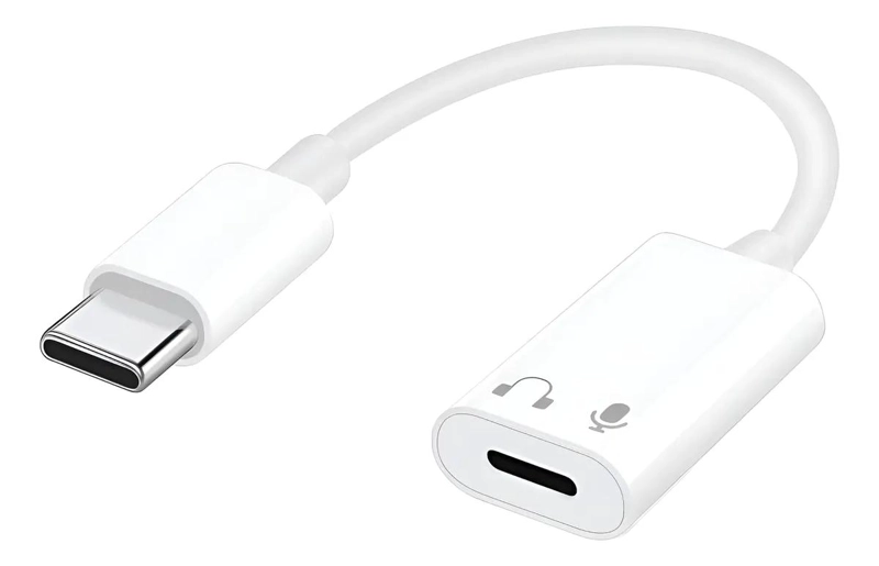 GENÉRICO ADAPTADOR USB TIPO C A AUDIFONOS PARA MACBOOK Y IPHONE 15