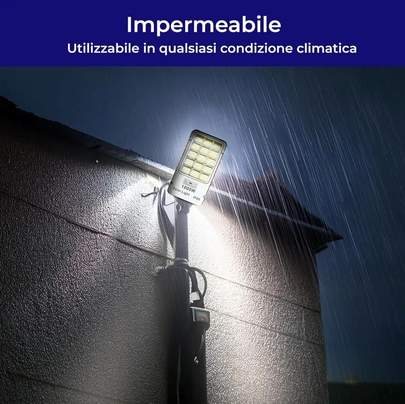 FOCO SOLAR 1200W LUZ LED EXTERIOR CON SOPORTE - 3