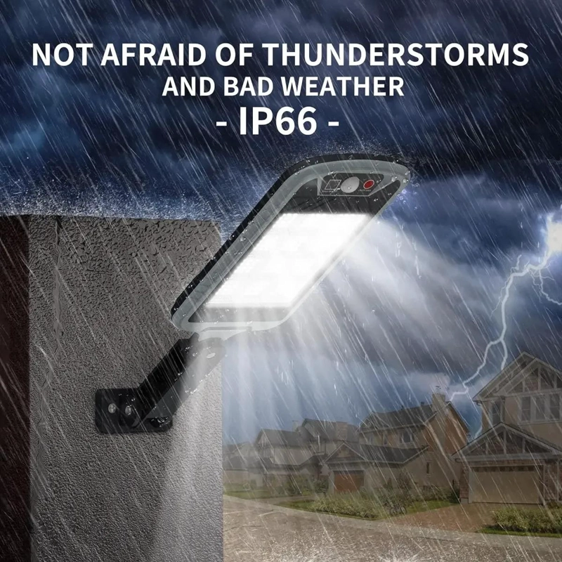 FOCO SOLAR EXTERIOR CON SENSOR DE MOVIMIENTO Y LUZ LED - 5
