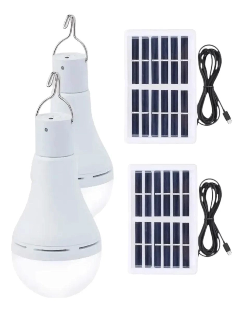 AMPOLLETA LED SOLAR 30W CON PANEL SOLAR MODELO 669A - 1