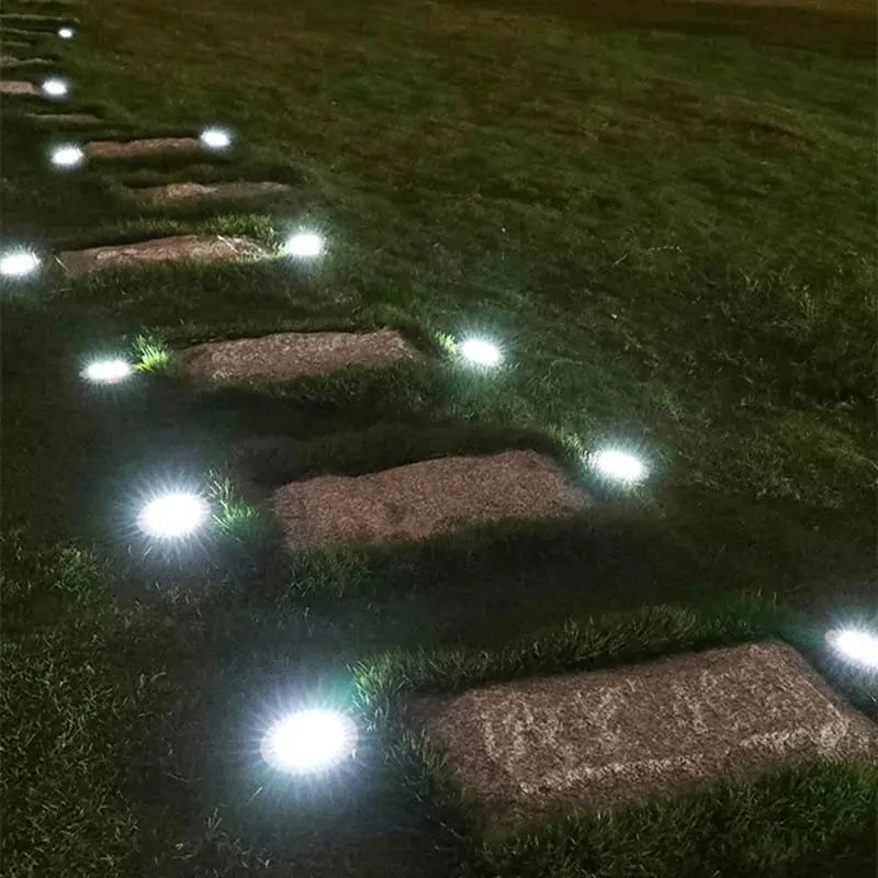 4 FOCOS SOLARES DE PISO CON 8 LED PARA EXTERIOR - 3