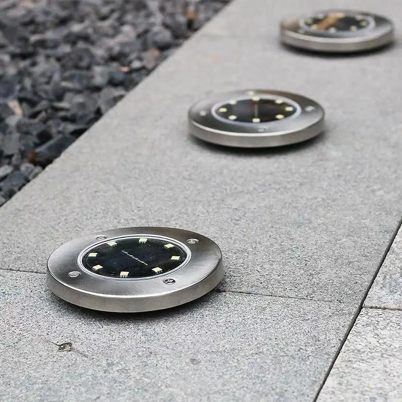 4 FOCOS SOLARES DE PISO CON 8 LED PARA EXTERIOR - 5