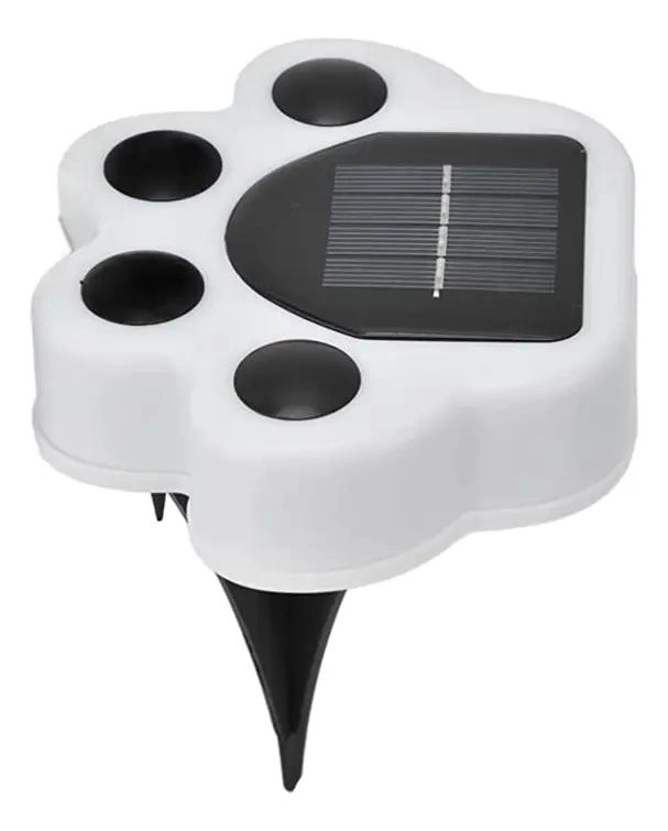 LUZ SOLAR CON ESTACA DISEÑO HUELLA CALIDA PARA JARDIN - 4