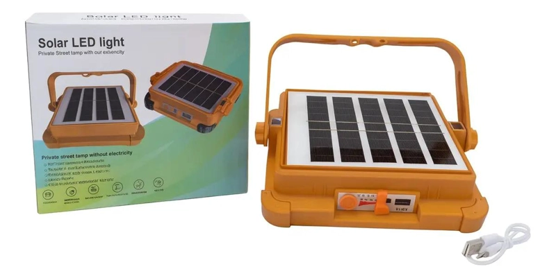 FOCO RECARGABLE SOLAR PORTATIL 1500W CON 5 MODOS DE LUZ - 3