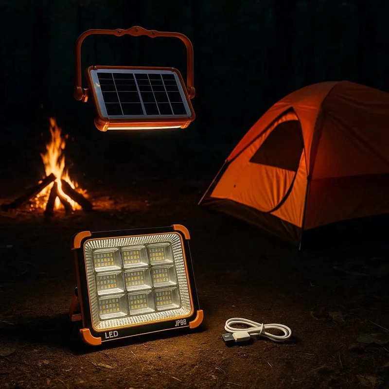 FOCO RECARGABLE SOLAR PORTATIL 1500W CON 5 MODOS DE LUZ - 5