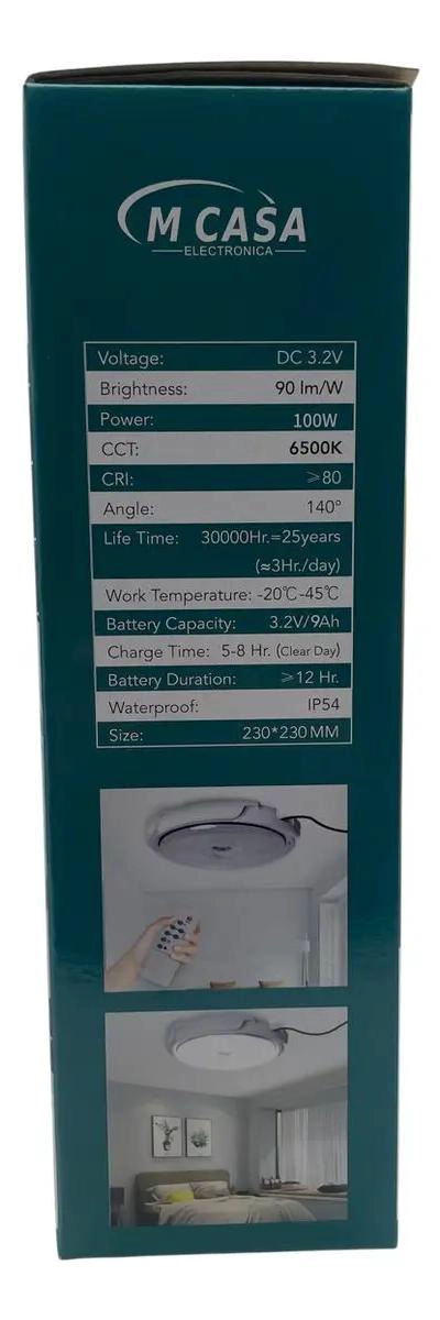 LAMPARA PLAFON TECHO 200W LUZ FRIA 6500K - 5