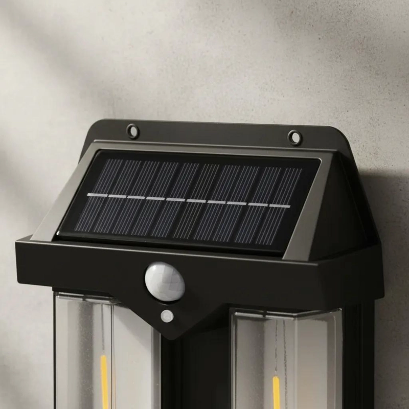 FOCO SOLAR DOBLE PARA PARED CON SENSOR DE MOVIMIENTO - 5