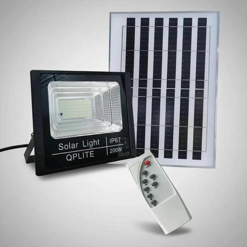 FOCO SOLAR EXTERIOR 200W CON PANEL SOLAR SEPARADO - 1