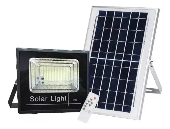 FOCO SOLAR EXTERIOR 200W CON PANEL SOLAR SEPARADO - 4