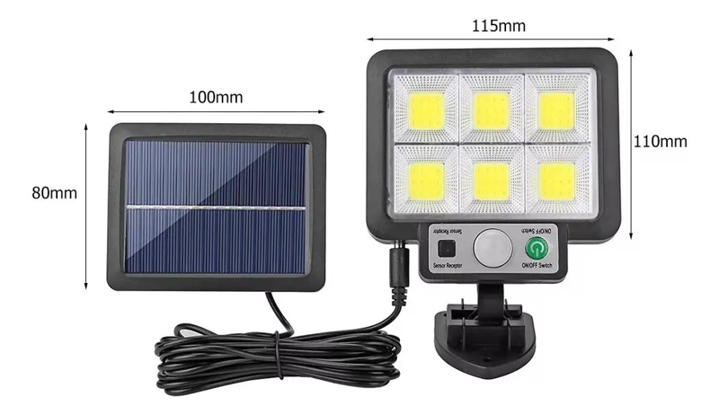 LAMPARA SOLAR LED EXTERIOR CON SENSOR DE MOVIMIENTO 1000L - 4