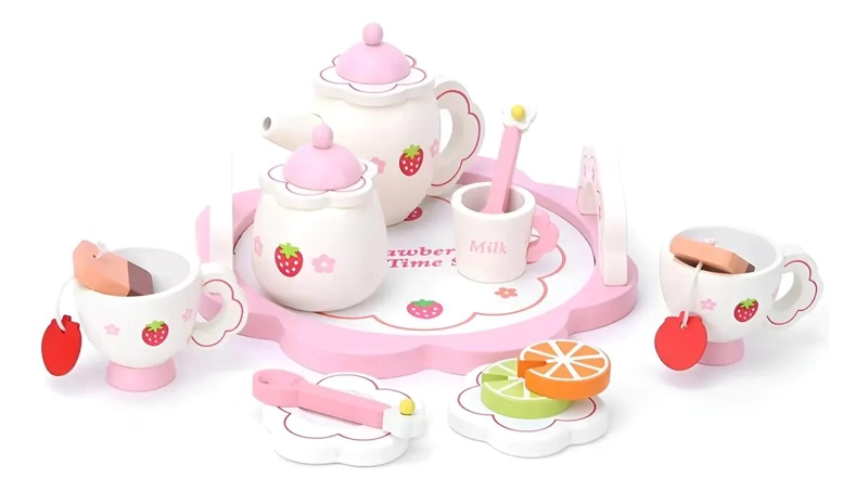 JUEGO DIDACTICO DE TAZAS DE MADERA PARA NIÑAS - 1