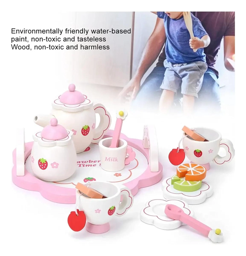 JUEGO DIDACTICO DE TAZAS DE MADERA PARA NIÑAS - 5