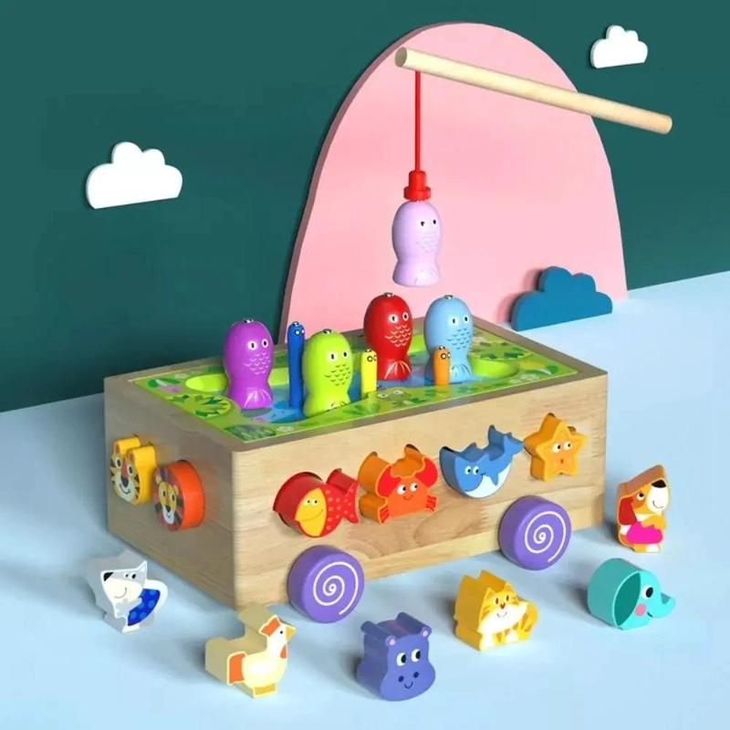 JUGUETE MONTESSORI DE MADERA PARA COSECHA DE FRUTAS - 4
