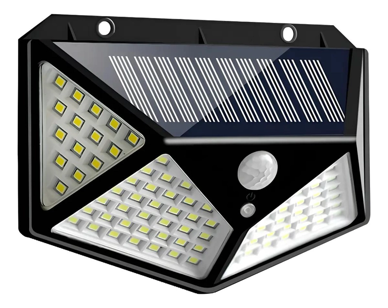 PACK 3 FOCOS SOLARES 100 LED CON SENSOR DE MOVIMIENTO - 1