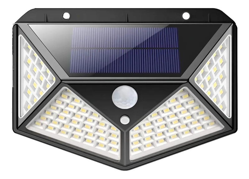 PACK 3 FOCOS SOLARES 100 LED CON SENSOR DE MOVIMIENTO - 3