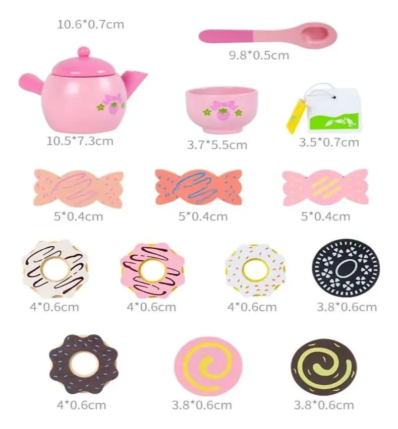 JUEGO DIDACTICO DE TAZAS Y TETERA DE MADERA PARA TE  Y CAF - 3