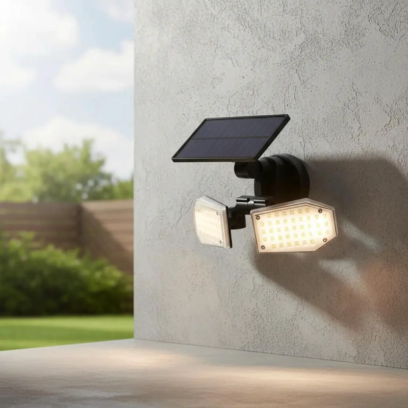 LAMPARA SOLAR LED CON SENSOR DE MOVIMIENTO Y DOBLE FOCO - 3