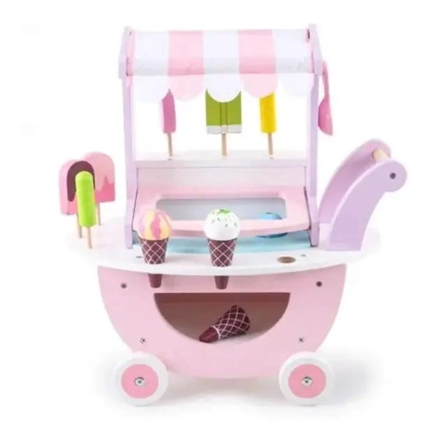 JUGUETE DIDACTICO DE MADERA CARRITO DE HELADOS MINI - 1