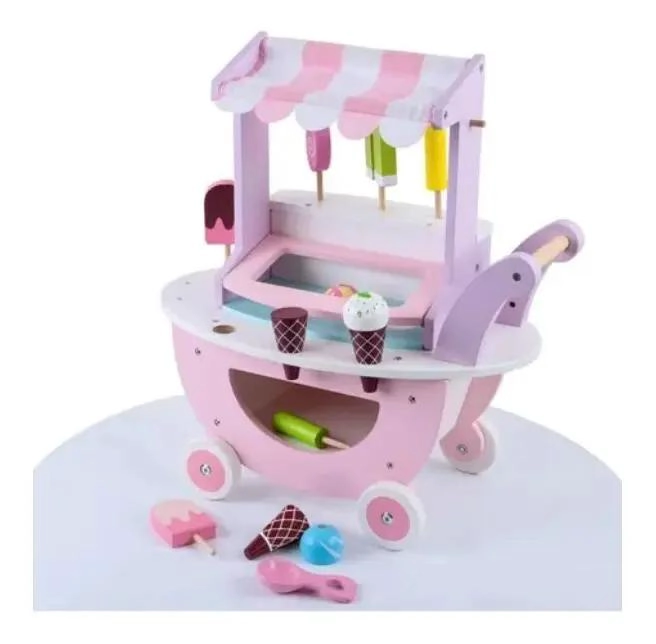 JUGUETE DIDACTICO DE MADERA CARRITO DE HELADOS MINI - 3
