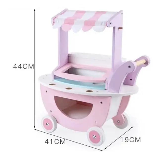 JUGUETE DIDACTICO DE MADERA CARRITO DE HELADOS MINI - 4