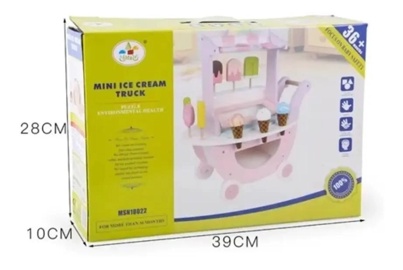 JUGUETE DIDACTICO DE MADERA CARRITO DE HELADOS MINI - 5