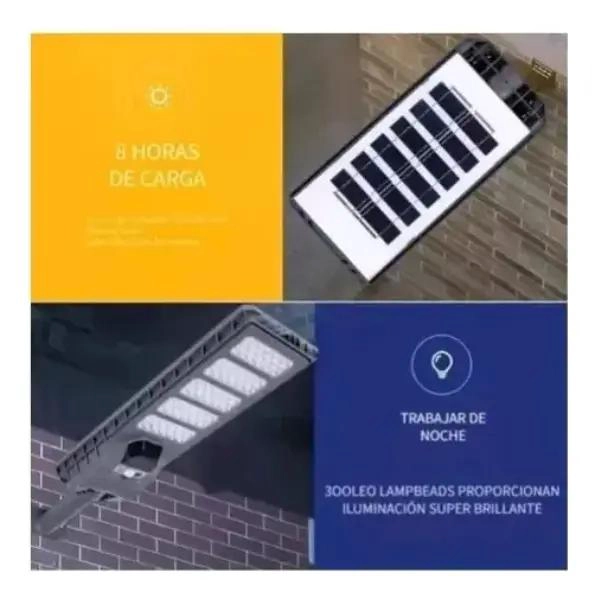 PACK 2 FOCOS SOLARES 500W RECARGABLES CON SENSOR - 3