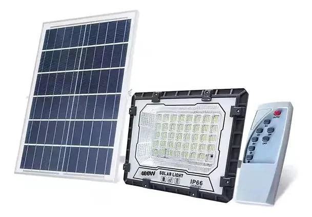 REFLECTOR LED 400W CON PANEL SOLAR Y CONTROL REMOTO - 2