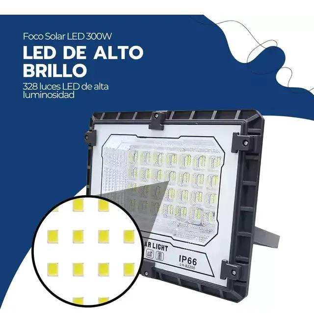 REFLECTOR LED 400W CON PANEL SOLAR Y CONTROL REMOTO - 3