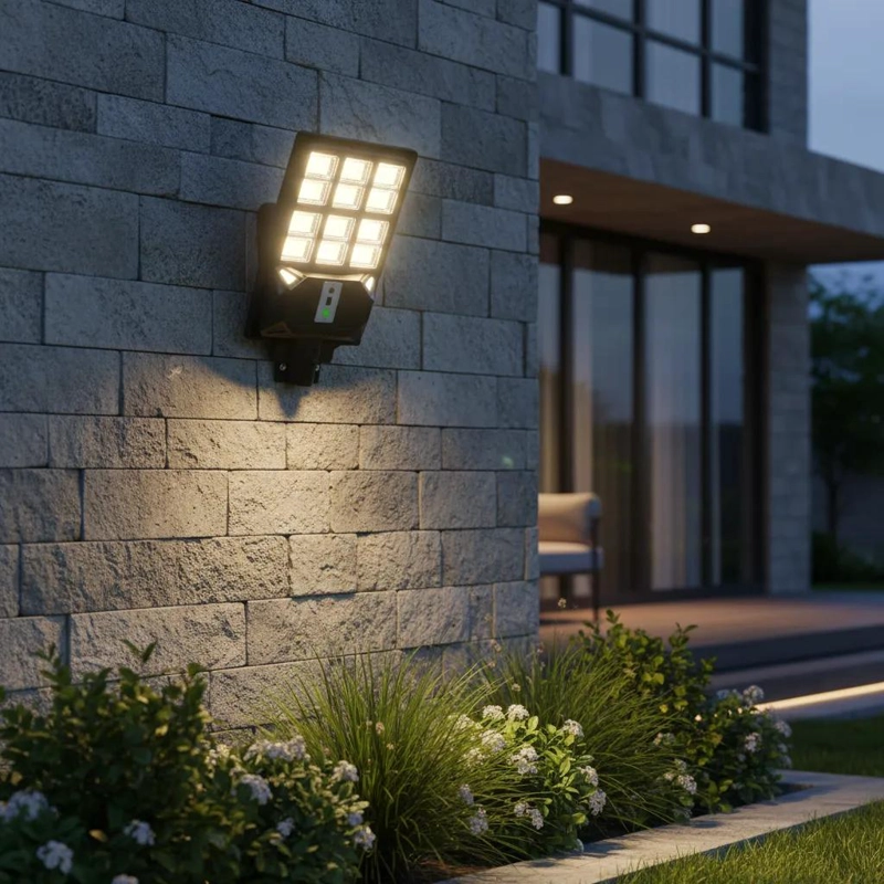 LAMPARA FOCO LED SOLAR EXTERIOR 1000W CON CONTROL - 5