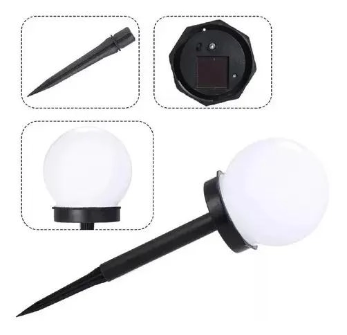 ESTACA SOLAR CON FOCO LED PARA JARDIN X6 UNIDADES - 2