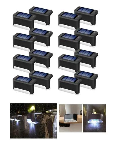 PACK 16 LUCES LED SOLARES PARA ESCALERA Y JARDIN - 1